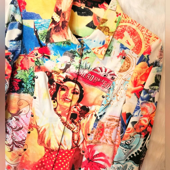 Simon Chang Latin Celebration Button Up Shirt - Picture 2 of 6